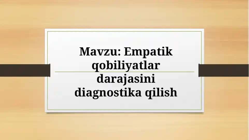 Empatiya va uning xususiyatlari