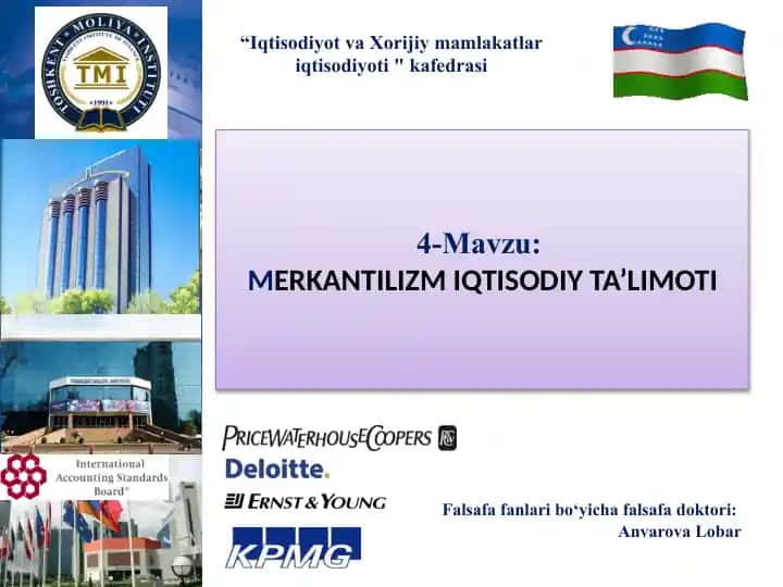 Merkantilizm Iqtisodiy Ta'limoti