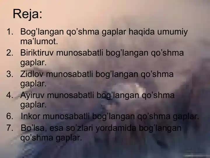 Bogʻlangan qoʻshma gaplar