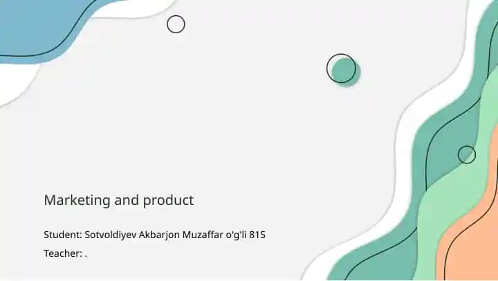 Marketing and Product