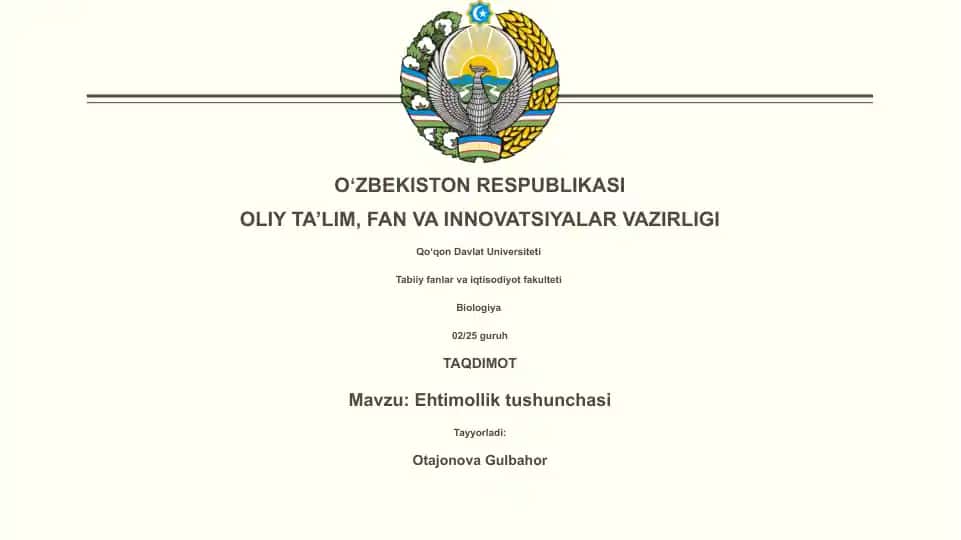 Ehtimollik tushunchasi