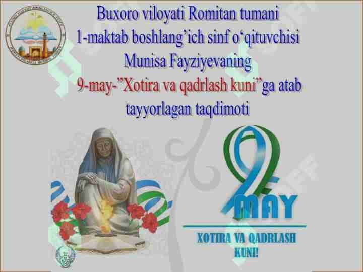 9 may xotira va qadrlash kuni