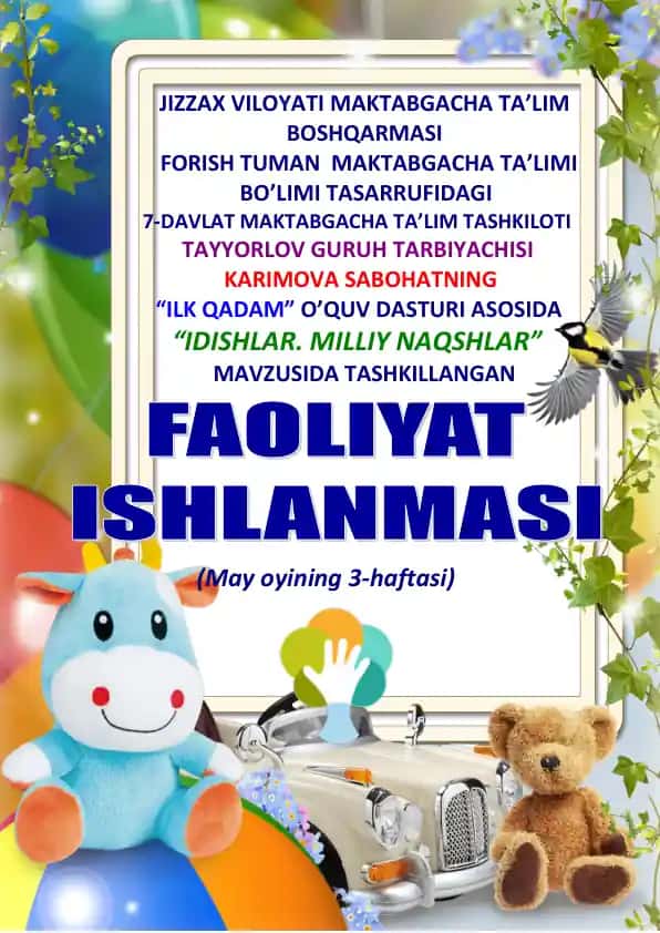 "ILK QADAM" O’QUV DASTURI