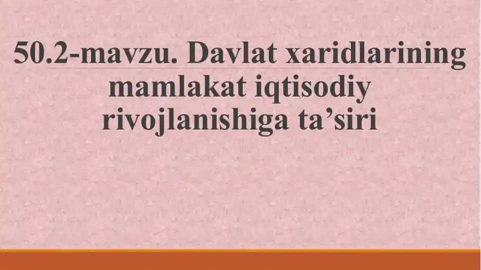 Davlatxaridlarining mamlakatiqtisodiy ravishda vojlanishi va ta'siri