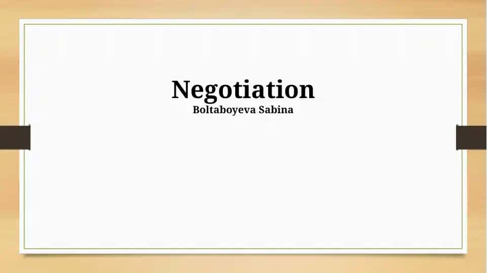 Fundamentals of Negotiation