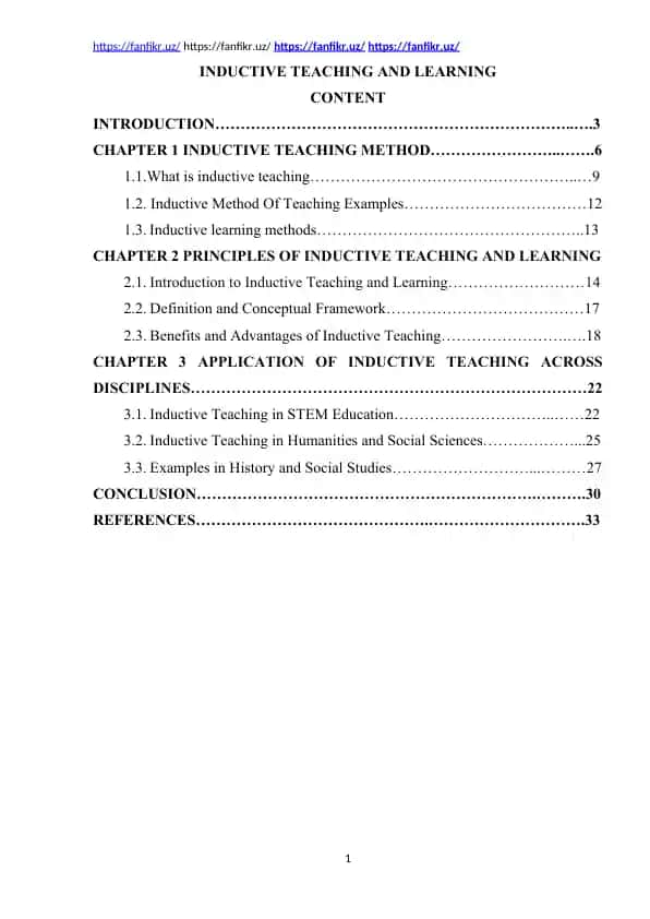 Inductive Teaching and Learning