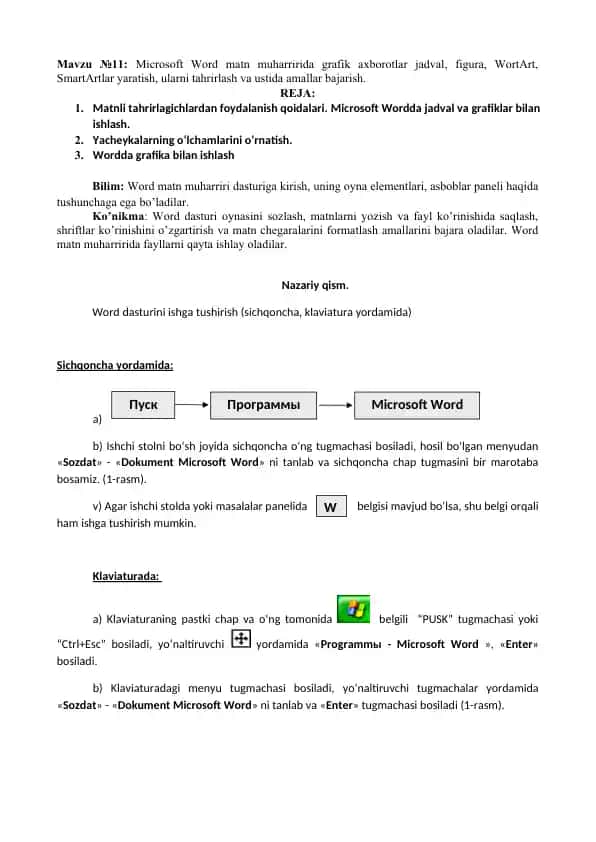 Microsoft Word matn muharriri