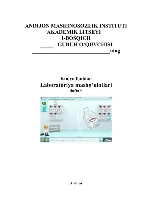 Laboratoriya Tajribalari O'tkazishning Umumiy Tartib Qoidalari