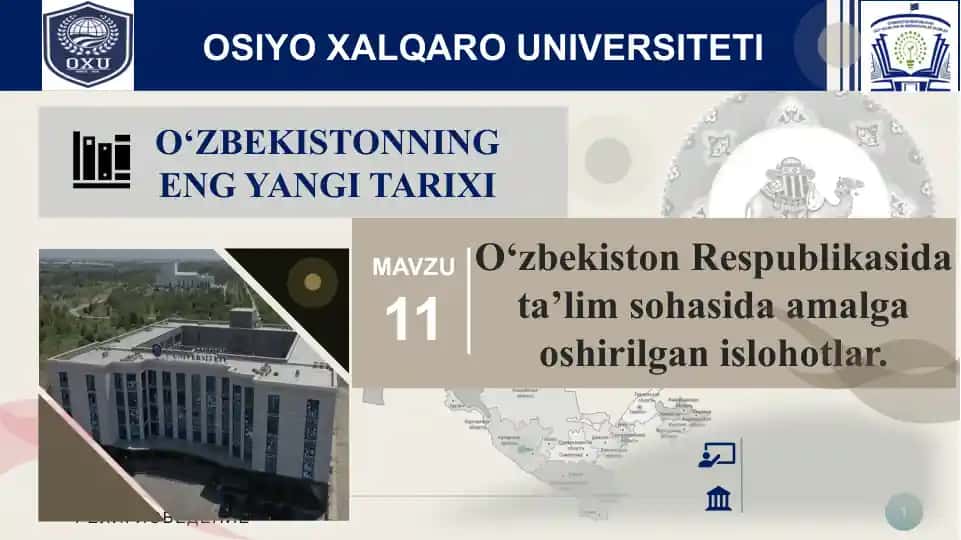 O‘zbekiston Respublikasida ta’lim sohasida amalga oshirilgan islohotlar