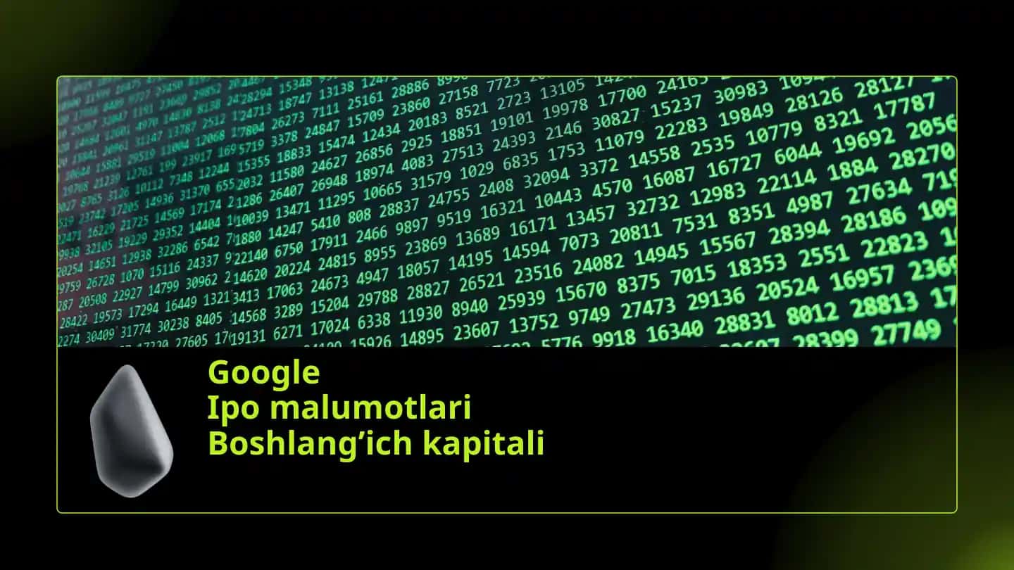Google IPO malumotlari