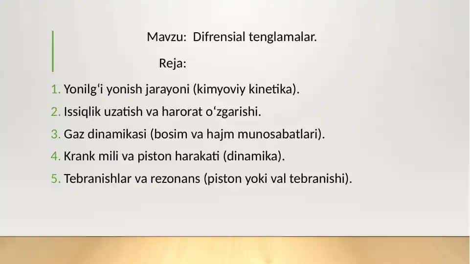 Differensialtenglamalar