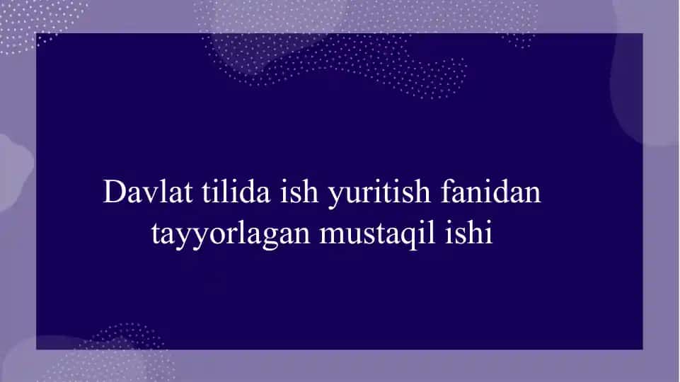 Xizmat yozishmalari