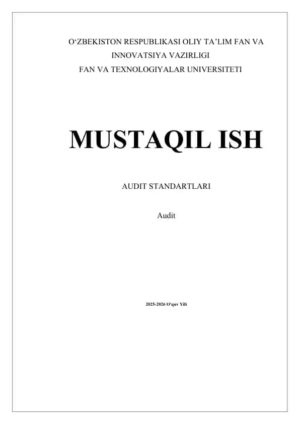 Audit Standartlari