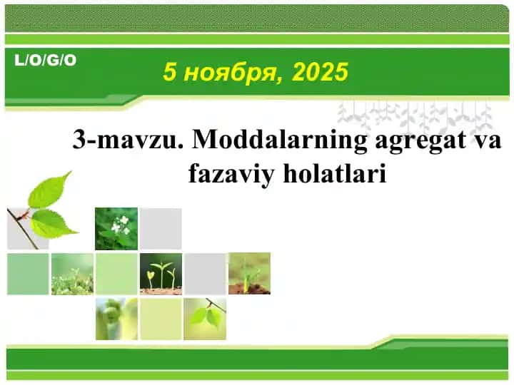 Moddalarning agrеgat va fazaviy holatlari