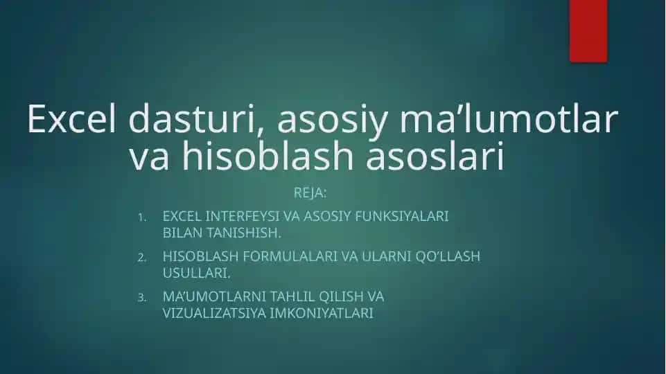 Exceldasturi