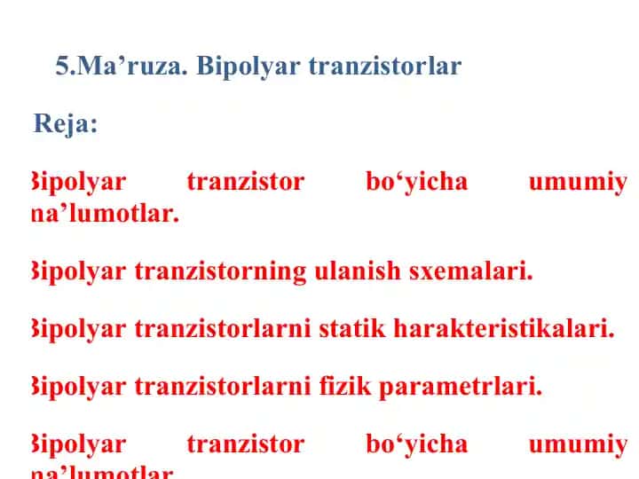 Bipolyar tranzistor