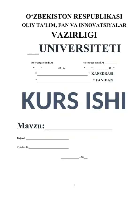 Kurs ishi: Iqtisodiy qonunlar va ularning amal qilish mexanizmi