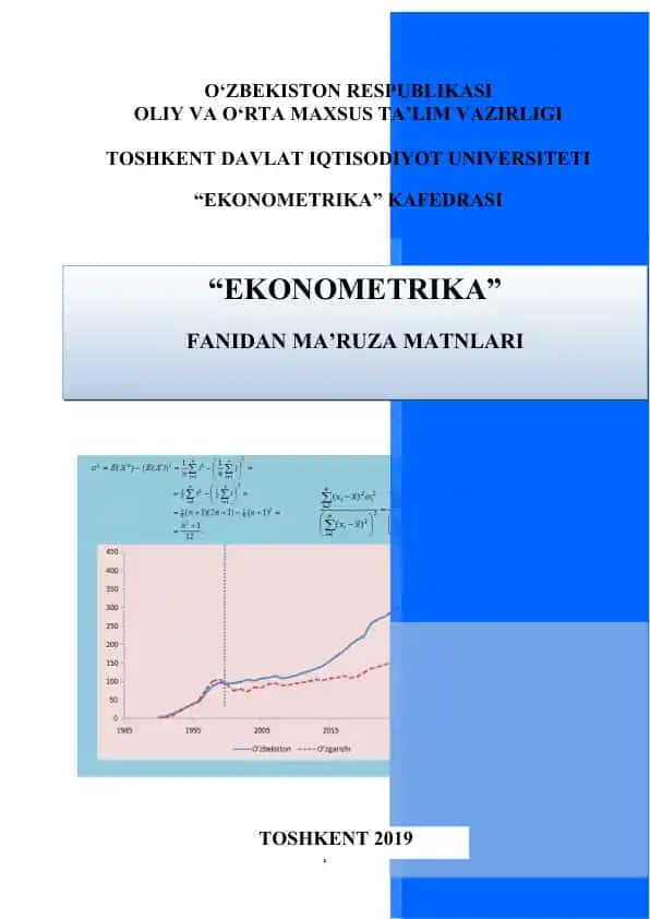Ekonometrika fanidan ma’ruza matnlari