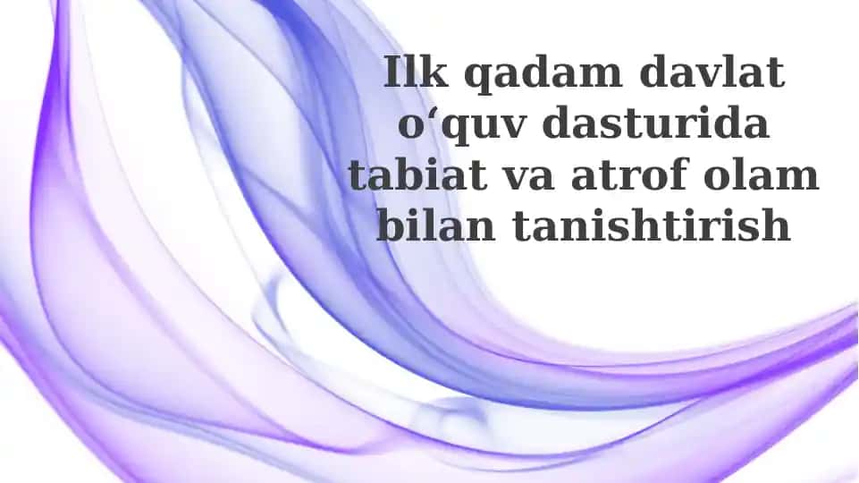 Ilkqadam davlat oʻquv dasturi