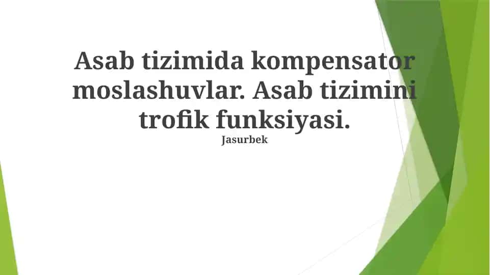 Trofik Omillar va Neyronlarning Saqlanishi