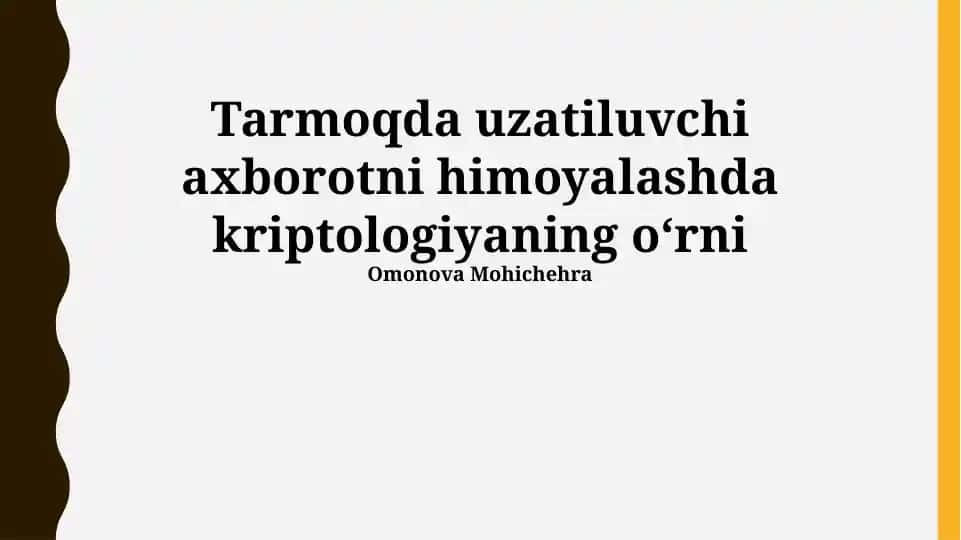 Kriptologiya asoslari