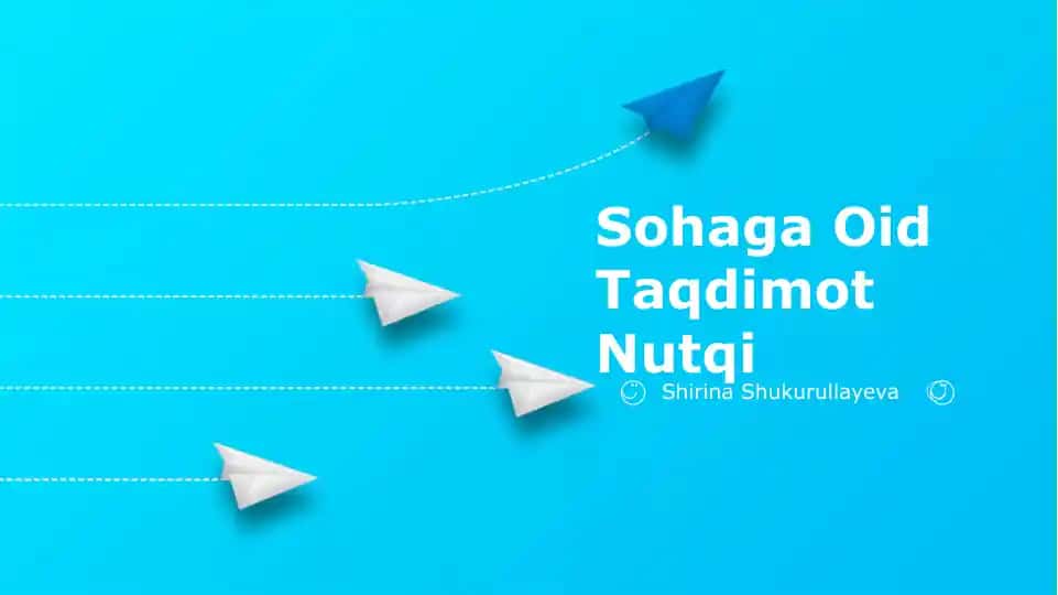 Sohaga Oid Taqdimot Nutqi