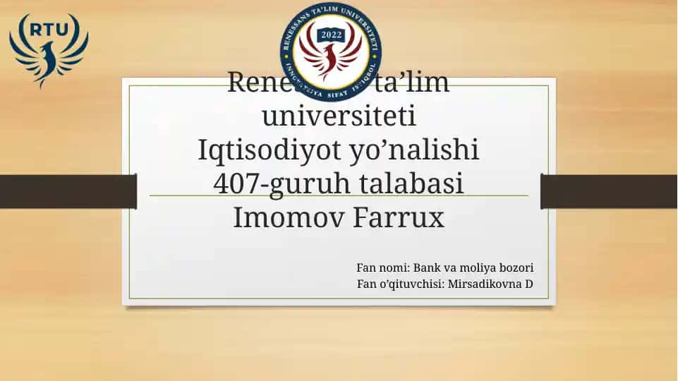 Xitoy xalq banki va moliya bozori