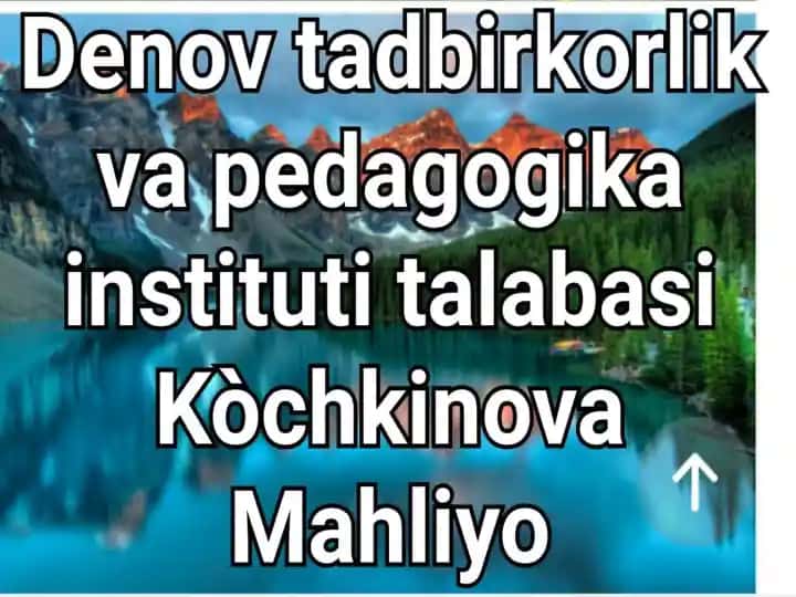 TARBIYA BIZ UCHUN YO HAYOT - YO MAMOT, YO NAJOT