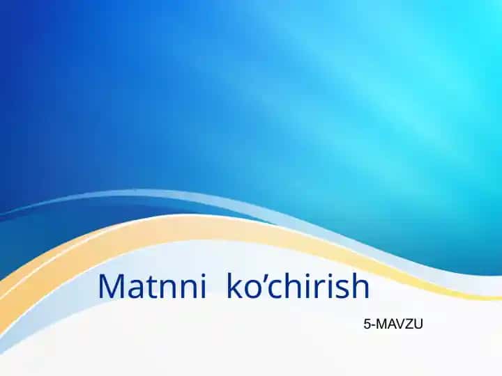 Matnni koʻchirish