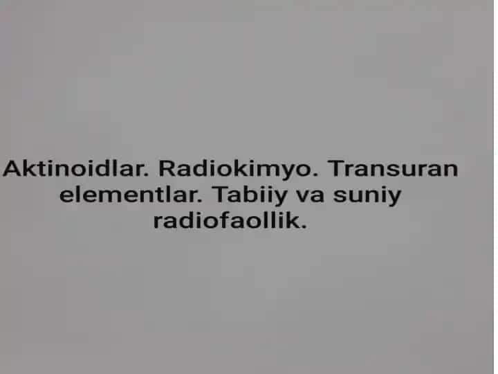 Aktinoidlar