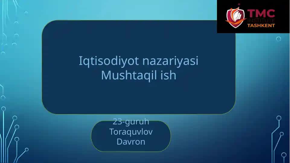 Iqtisodiyot nazariyasi