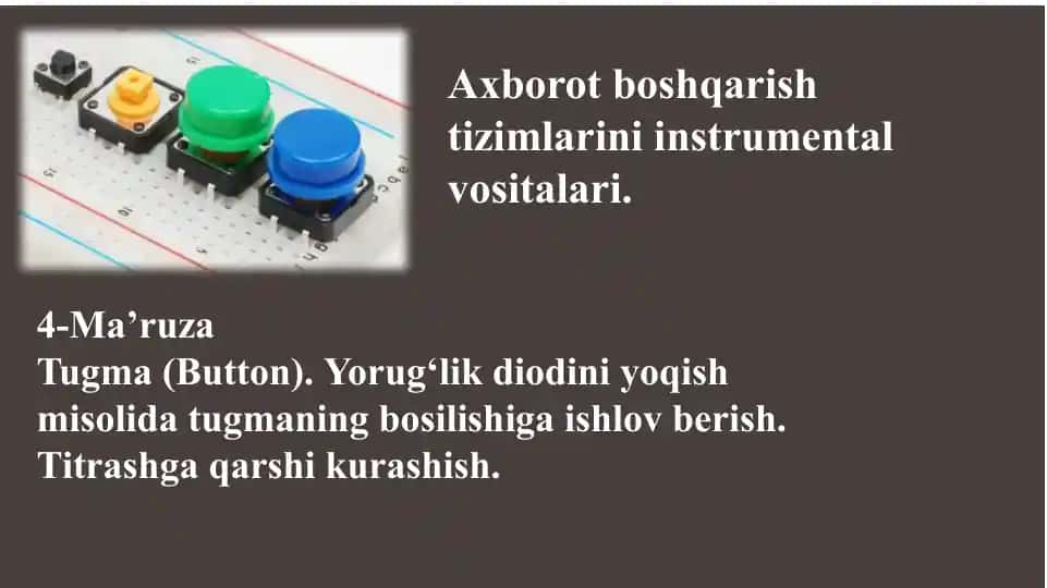 Tugma(Button) va yorug‘lik diodi