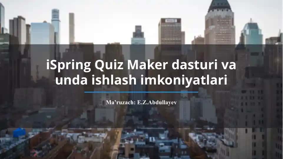 iSpring Quiz Maker