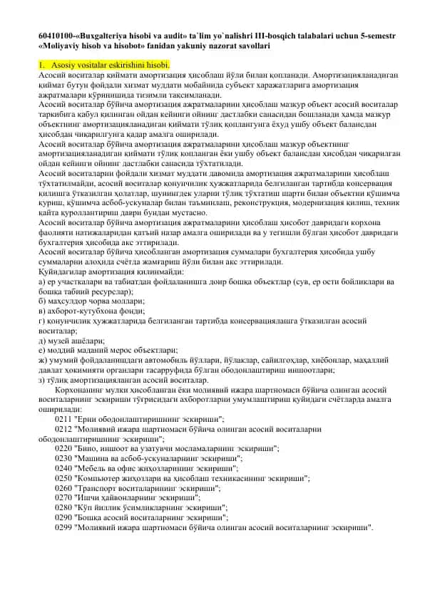 Buxgalteriya hisobi va audit