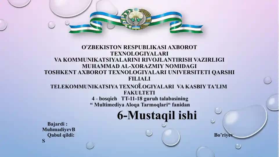 Optik IP-tarmoqlarida xizmat ko‘rsatish sifatini ta’minlash xususiyatlari