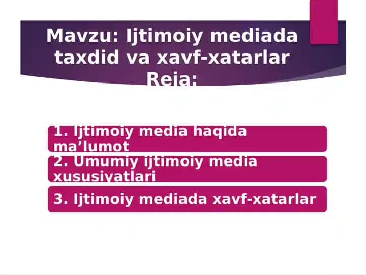 Ijtimoiy mediya, data va xavf-xatarlar