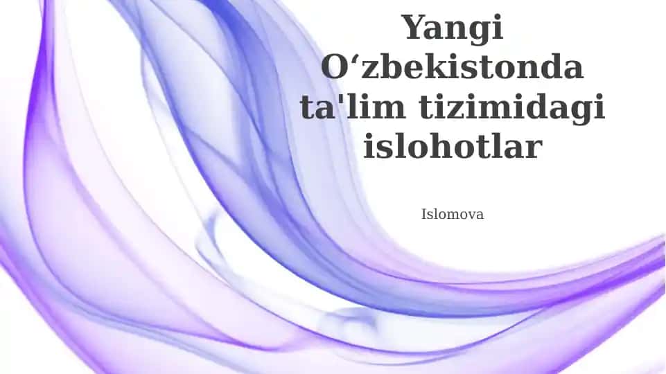 Islomova