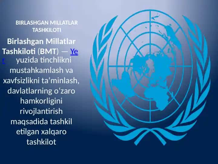 Birlashgan Millatlar Tashkiloti (BMT)