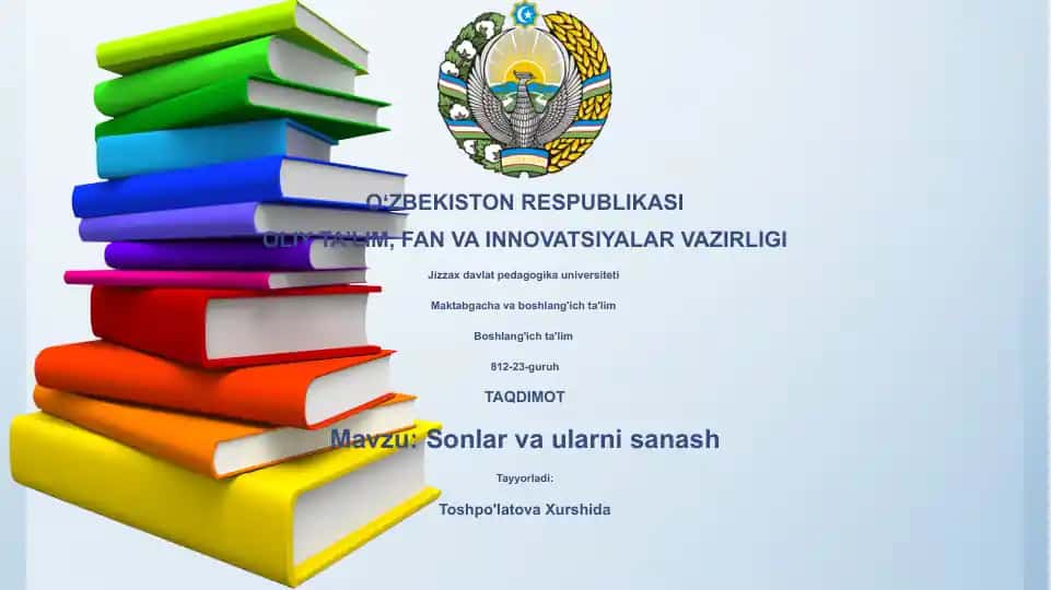 Sonlar va ularni sanash