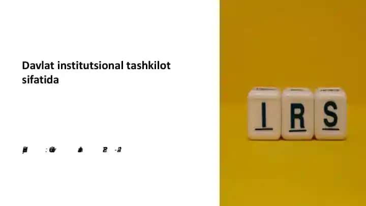 Davlat institutsional tashkilotlar haqida ma'lumot