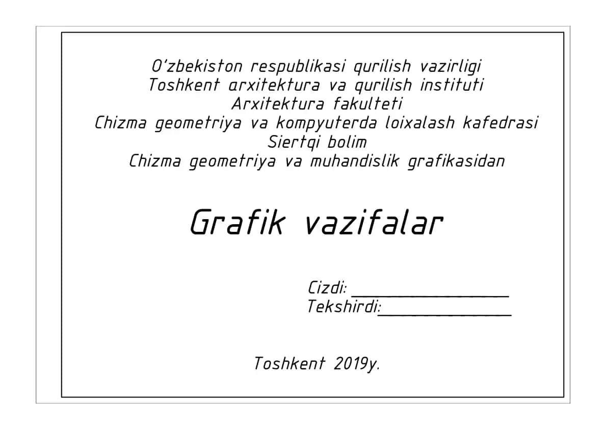 Grafik vazifalar
