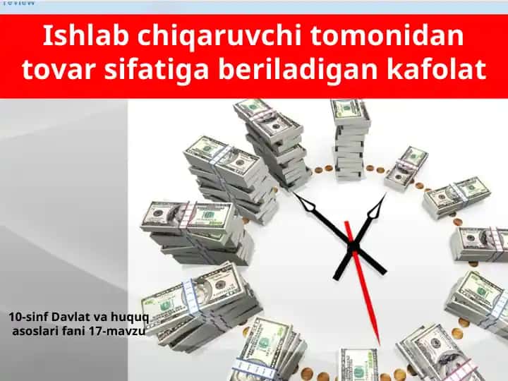 Tovarning yaroqlilik kafolati va muddati