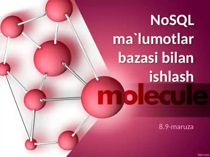 NoSQL ma'lumotlar bazasi bilan ishlashlash