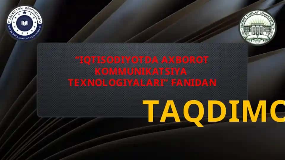Infоrmаtsiоn-kоmmunikаtsiоn tехnоlоgiyalаrining dаsturiy tа’minоti.