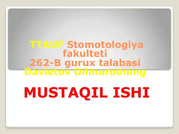 Tish qattiq va yumshoq to'qimasi oqsillar