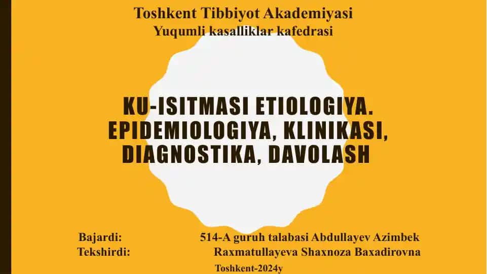 Ku-isitmasi etiologiya