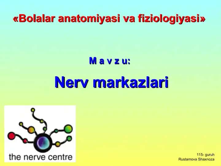 Bolalar anatomiyasi va fiziologiyasi