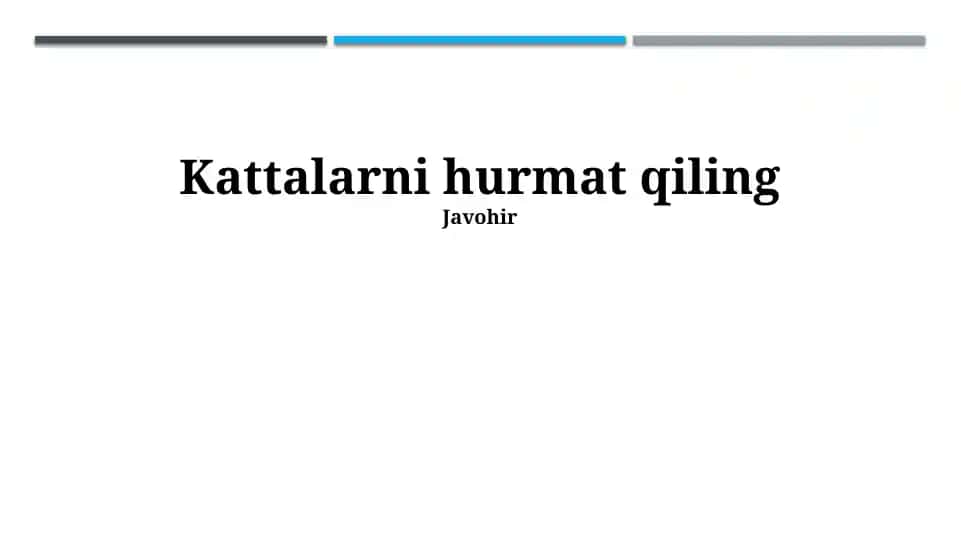 Hurmat va Ehtirom