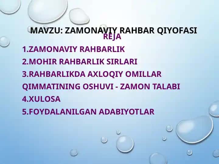 Zamonaviy Rahbarqiyofasi