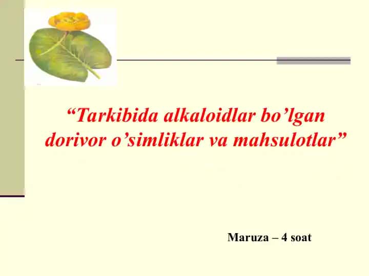 Alkaloidlar